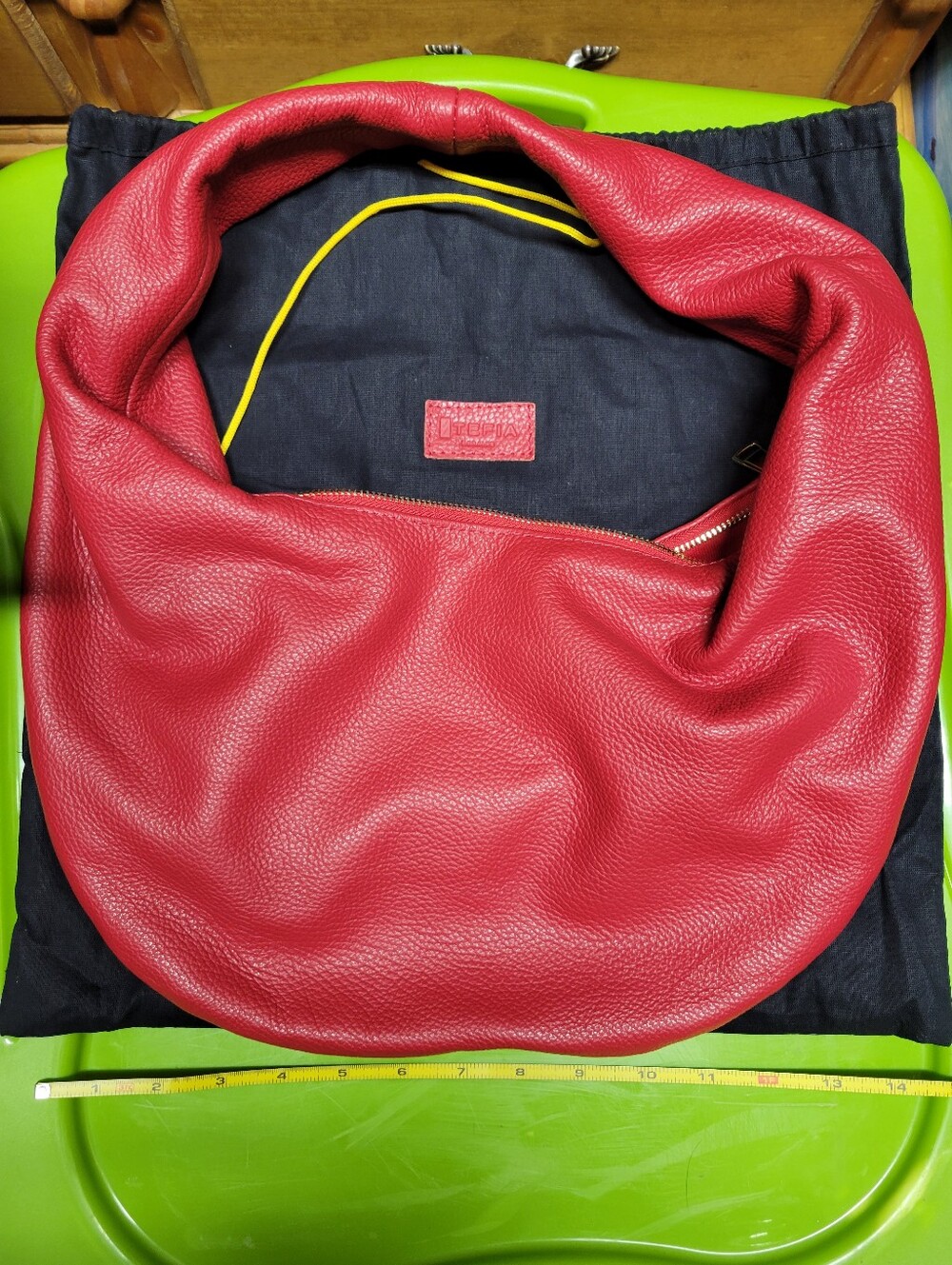 Red Leather Shoulder Bag